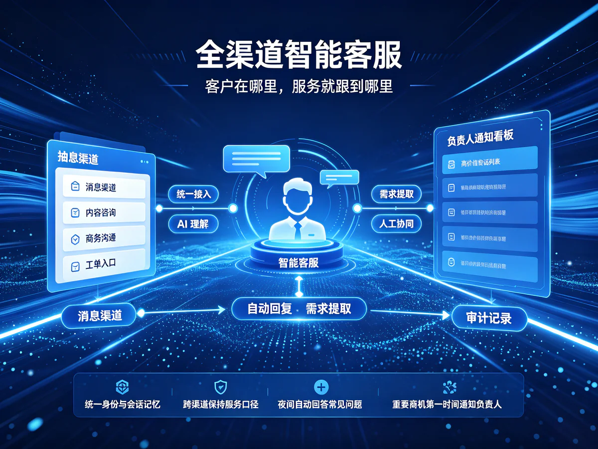全渠道 AI 智能客服能力预览